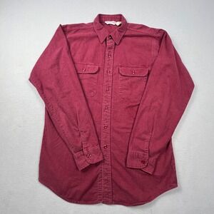 VTG WearGuard Button Down Shirt Mens L Gorp Fleece Workwear USA Made